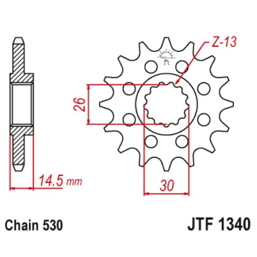 Звезда передняя JT JTF1340.18