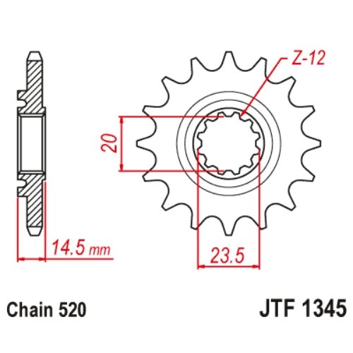Звезда передняя JT JTF1345.13RB