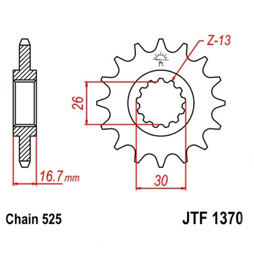 Зірка передня JT JTF1370.15RB