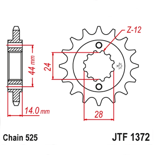 Зірка передня JT JTF1372.17RB