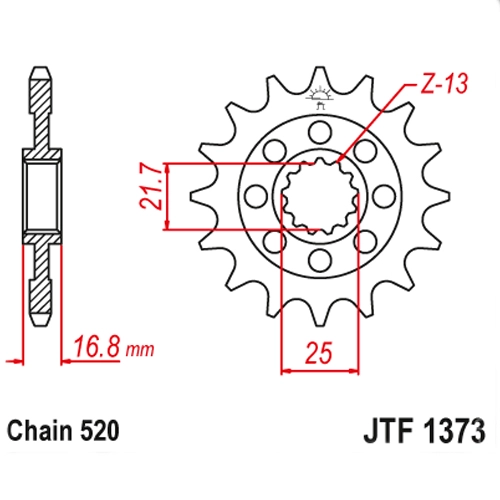 Зірка передня JT JTF1373.16RB