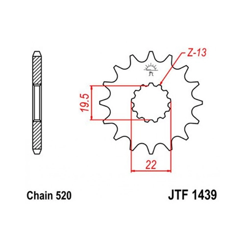 Зірка передня JT JTF1439.14