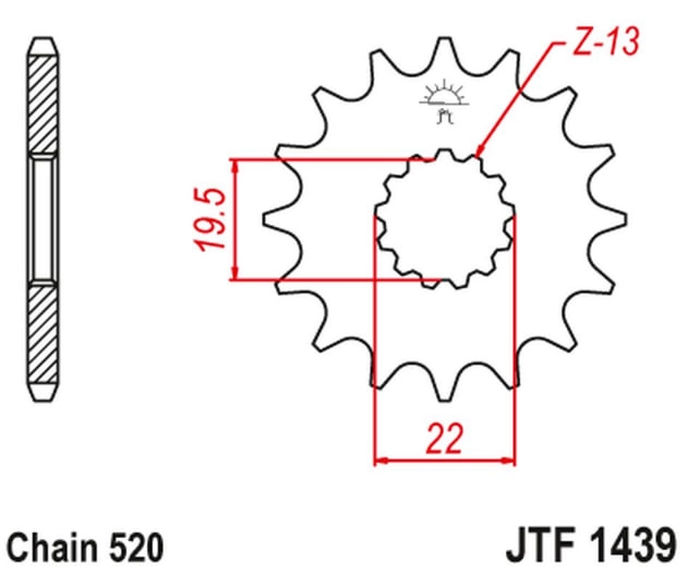 Звезда передняя JT JTF1439,15