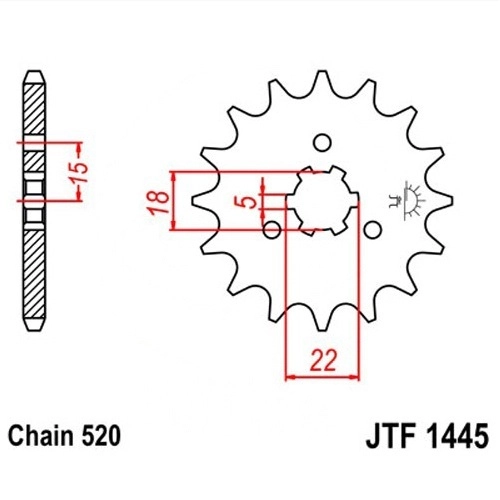Зірка передня JT JTF1445.14