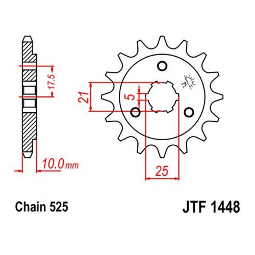 Зірка передня JT JTF1448.15