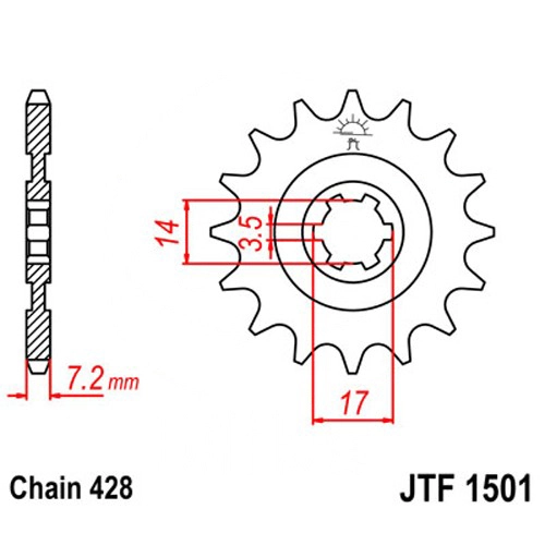 Зірка передня JT JTF1501.14
