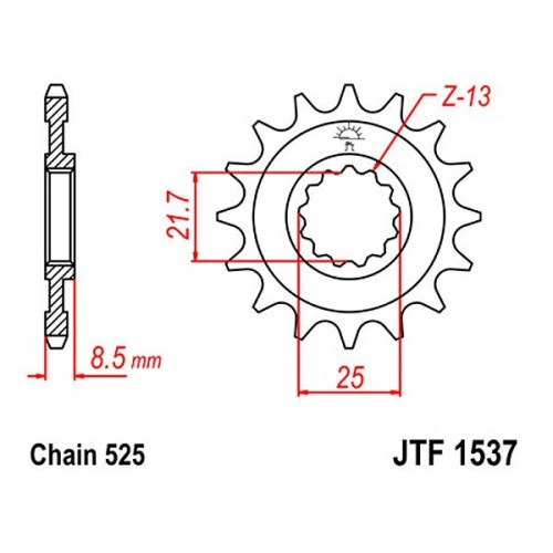 Зірка передня JT JTF1537.16