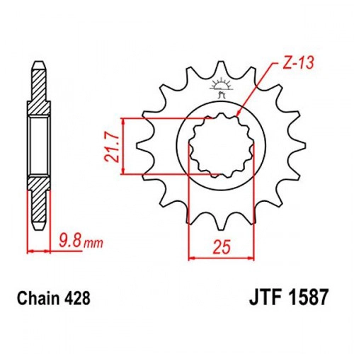 Зірка передня JT JTF1587.20
