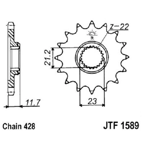 Звезда передняя JT JTF1589.19