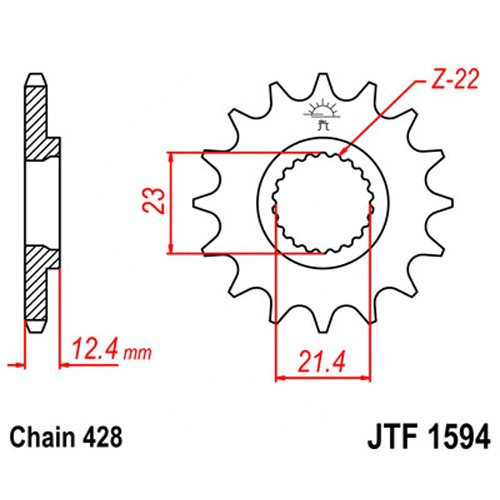 Зірка передня JT JTF1594.15