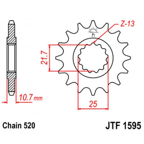 Звезда передняя JT JTF1595.15