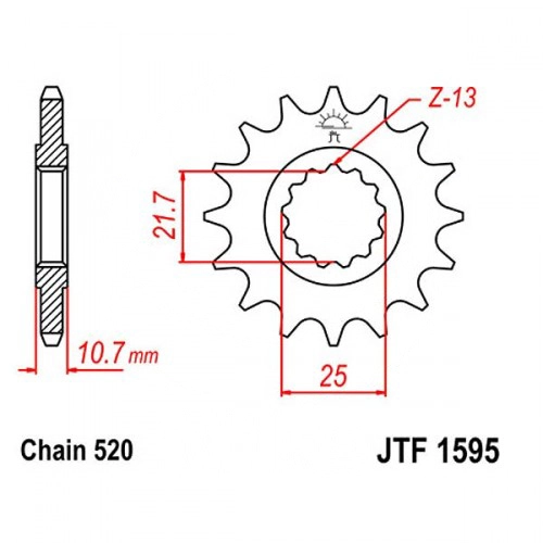 Зірка передня JT JTF1595.16