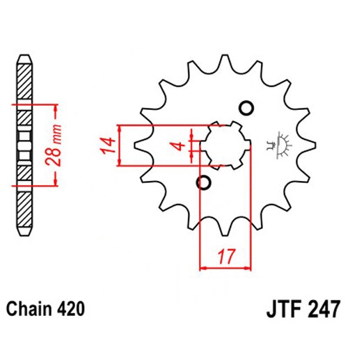 Зірка передня JT JTF247.13