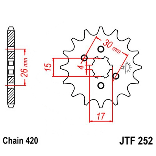 Зірка передня JT JTF252.16