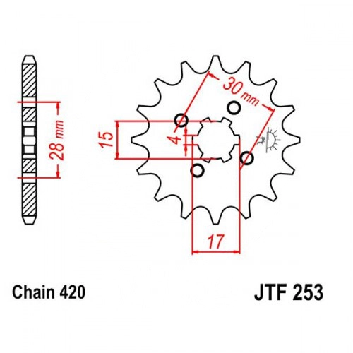Зірка передня JT JTF253.14
