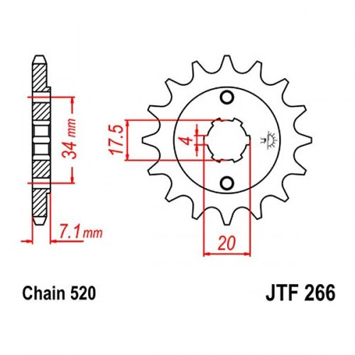 Зірка передня JT JTF266.14