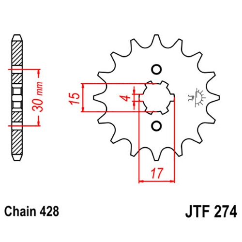 Зірка передня JT JTF274.15