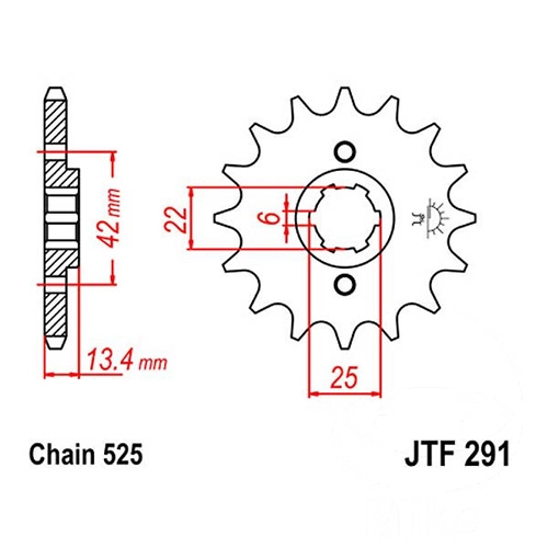 Зірка передня JT JTF291.17
