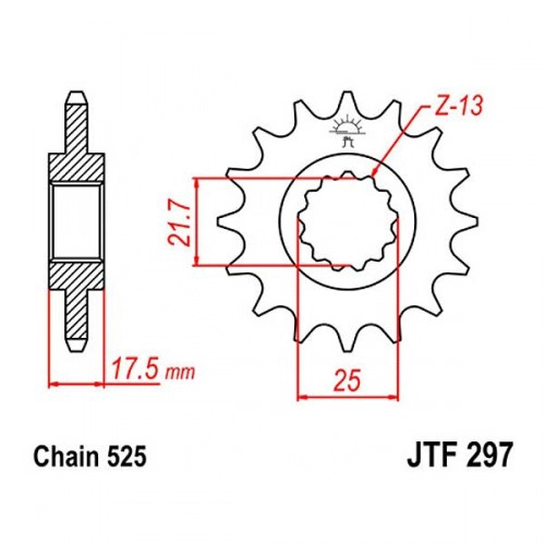 Зірка передня JT JTF297.14