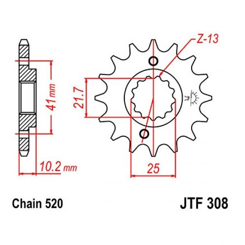 Зірка передня JT JTF308.14