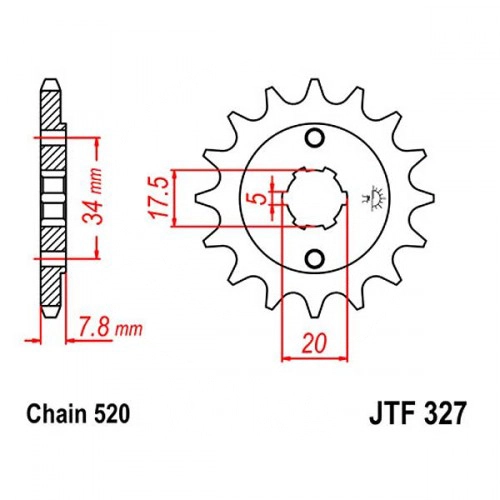 Зірка передня JT JTF327.14