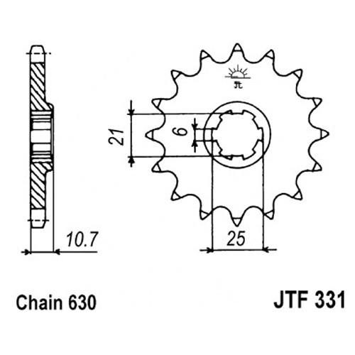 Зірка передня JT JTF331.15