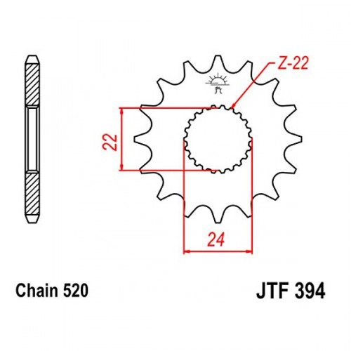 Зірка передня JT JTF394.16