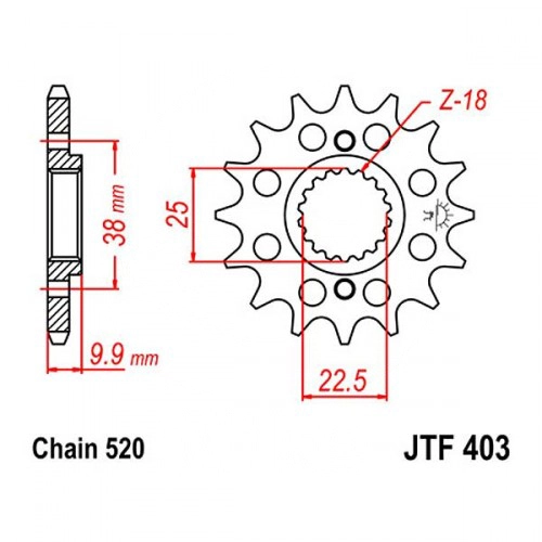 Зірка передня JT JTF403.15