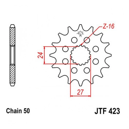 Зірка передня JT JTF423.17