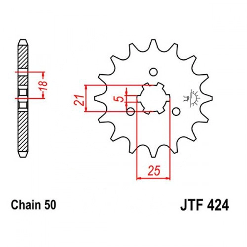 Зірка передня JT JTF424.14