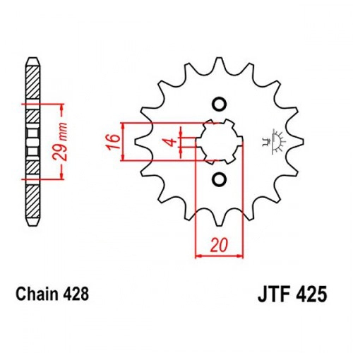 Зірка передня JT JTF425.17