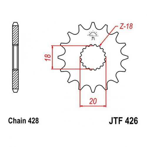 Зірка передня JT JTF426.14