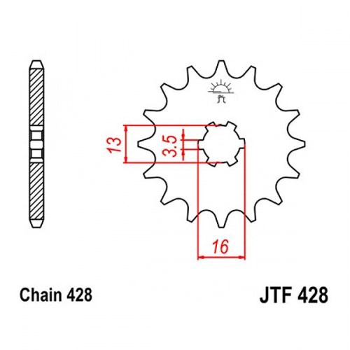 Зірка передня JT JTF428.12