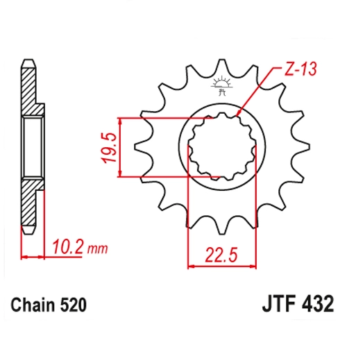 Зірка передня JT JTF432.14