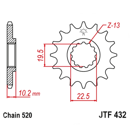 Зірка передня JT JTF432.15