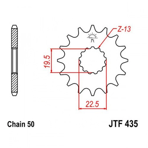 Зірка передня JT JTF435.15