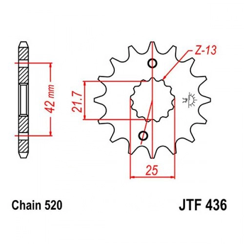Зірка передня JT JTF436.16