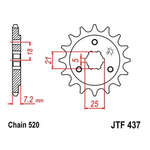 Зірка передня JT JTF437.14