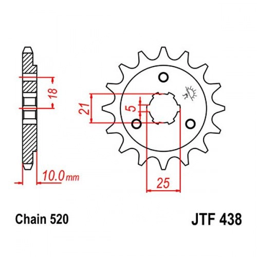Зірка передня JT JTF438.14