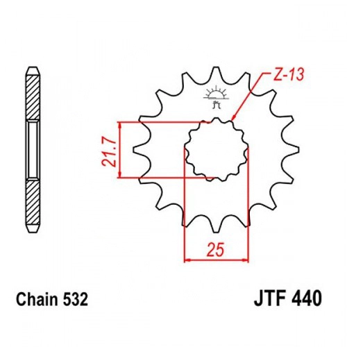 Зірка передня JT JTF440.16