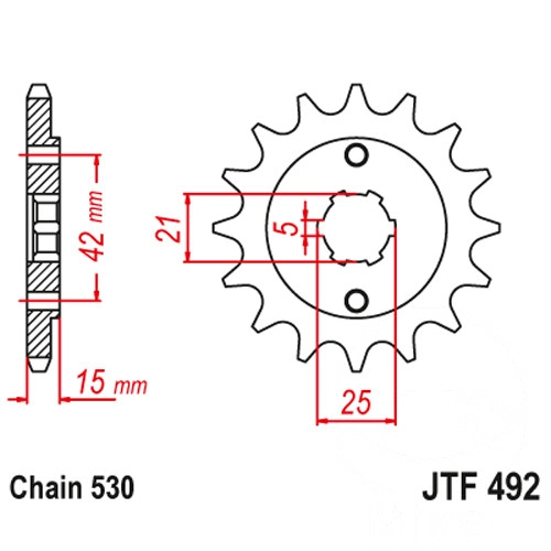 Звезда передняя JT JTF492.15
