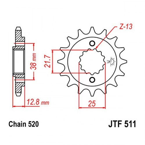 Зірка передня JT JTF511.16