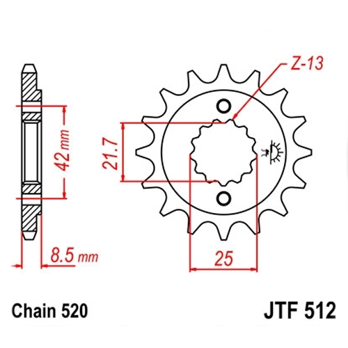Зірка передня JT JTF512.15RB