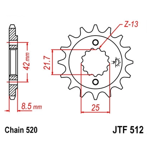 Зірка передня JT JTF512.16RB