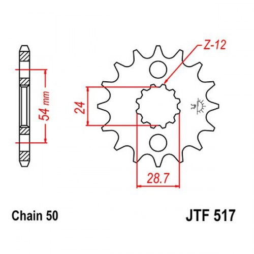 Звезда передняя JT JTF517.15