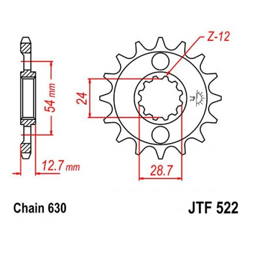 Зірка передня JT JTF522.14