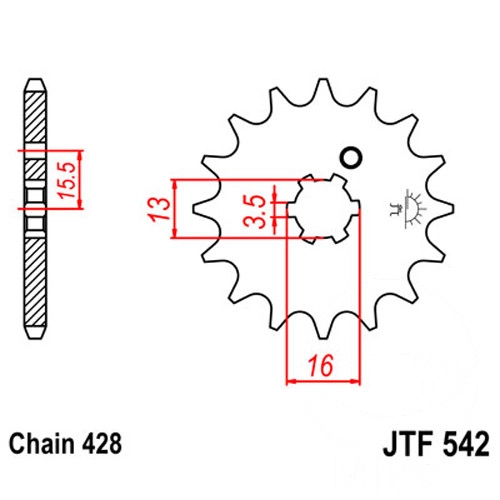 Зірка передня JT JTF542.10