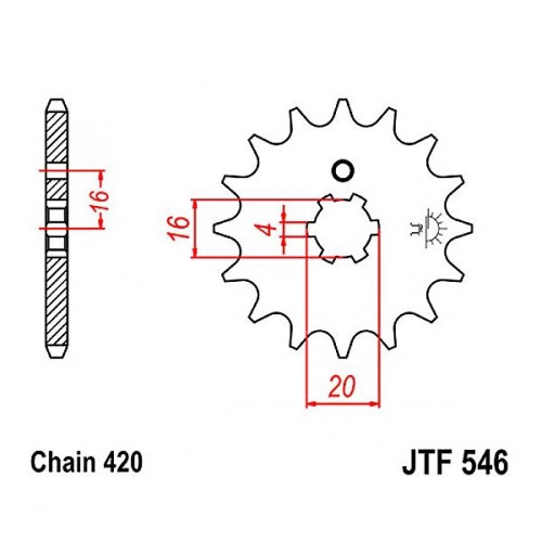 Зірка передня JT JTF546.15