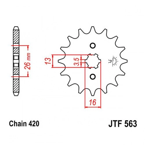 Зірка передня JT JTF563.12