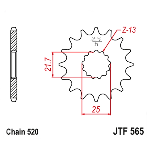 Зірка передня JT JTF565.13